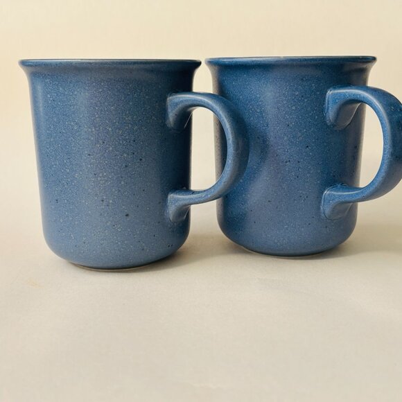 Set of 2 - Dansk Mesa Blue Mugs Vintage 90s Stoneware- - Picture 2 of 12